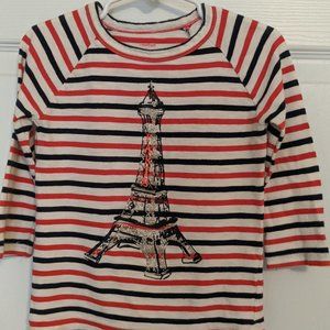 J.Crew Crewcuts Paris Long-Sleeve Shirt Eiffel 3T